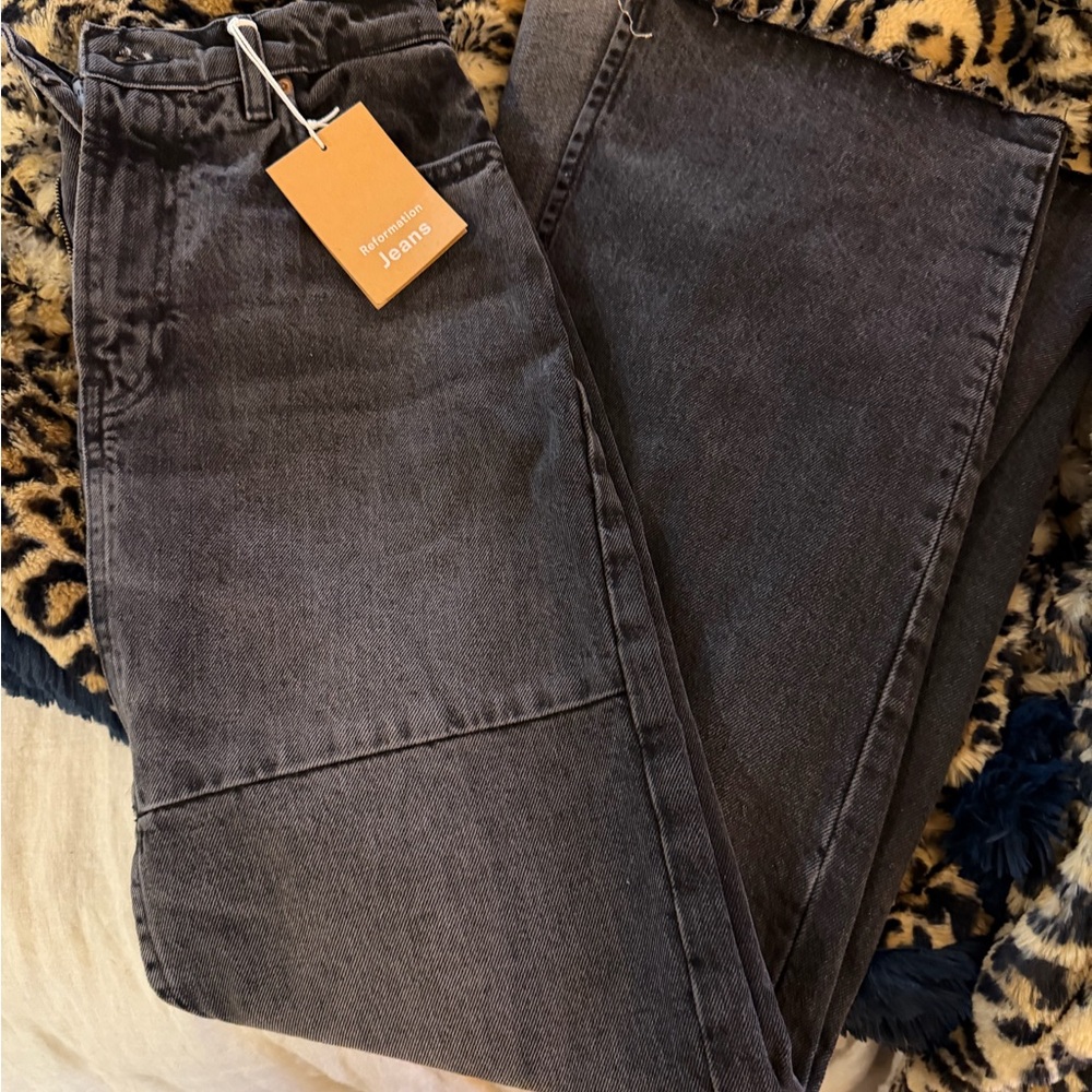 Reformation Charcoal Tazz Maxi Denim Skirt size 27 NWT western denim skirt